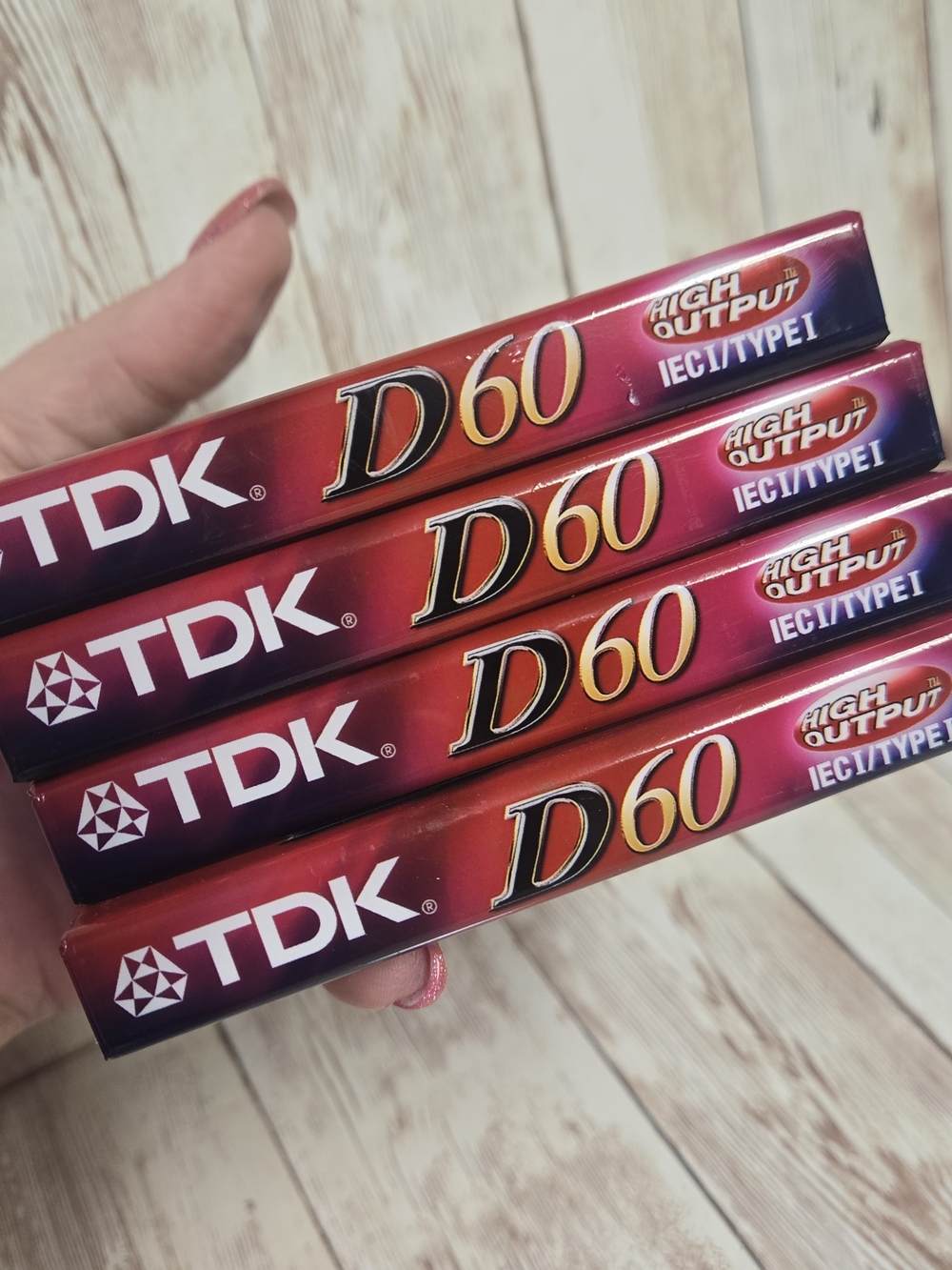 TDK D-60 Blank Cassette Tapes Lot of 4 Sealed High Output 60 Min